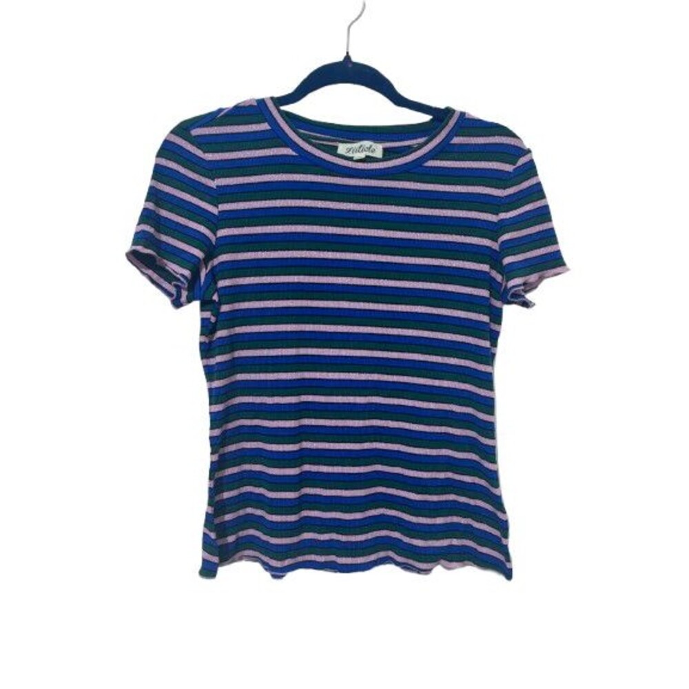 Listicle Short-Sleeve Ribbed T-shirt - Y2K